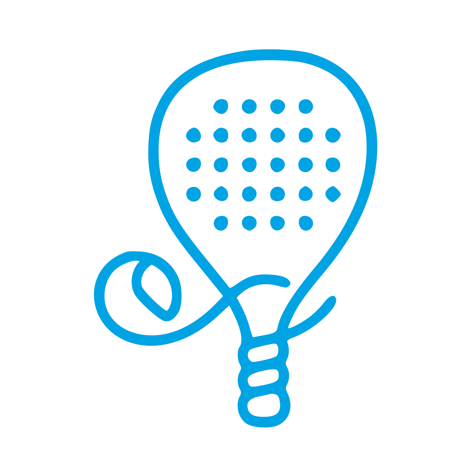 Monoline Padel Racket Logo #00a3e4