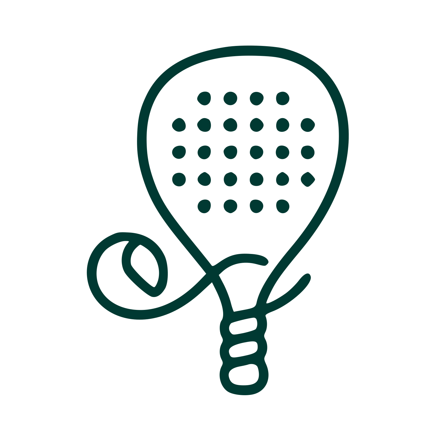 Monoline Padel Racket Logo #003932