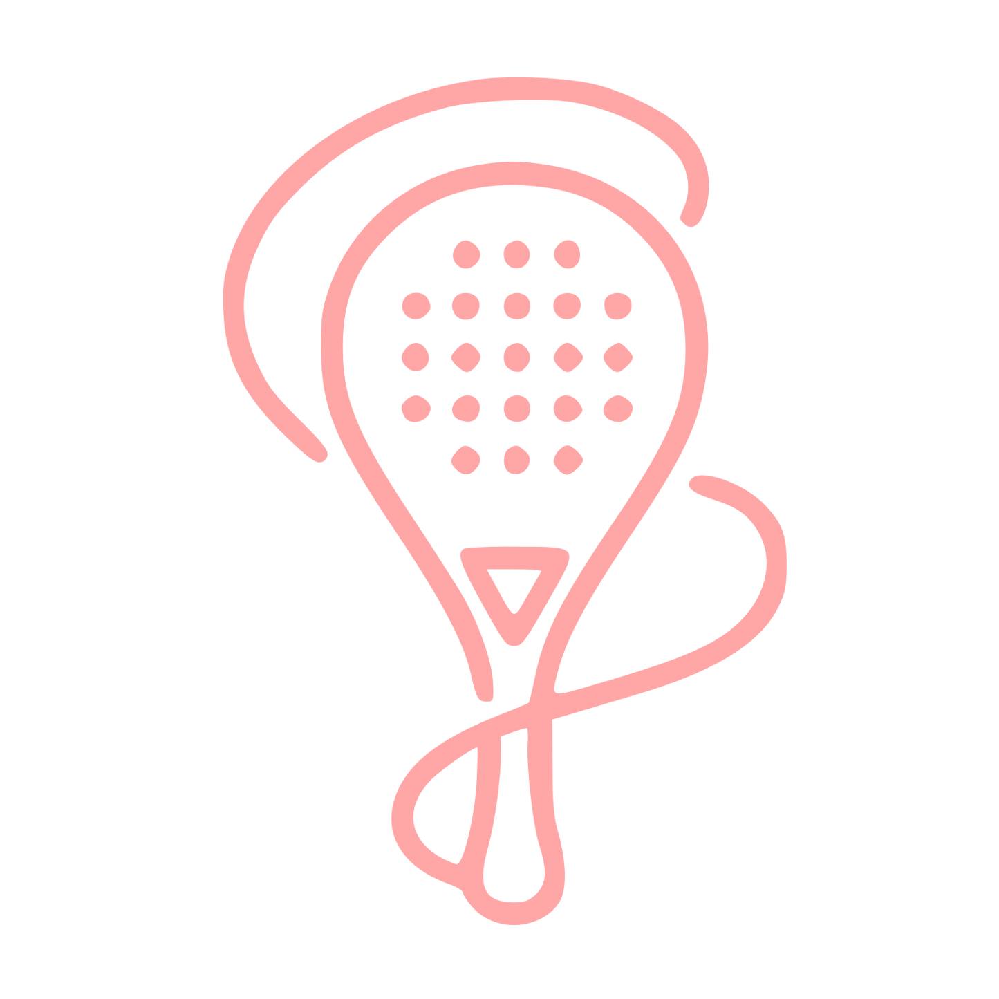 Monoline Padel Racket Logo #ffa6a6