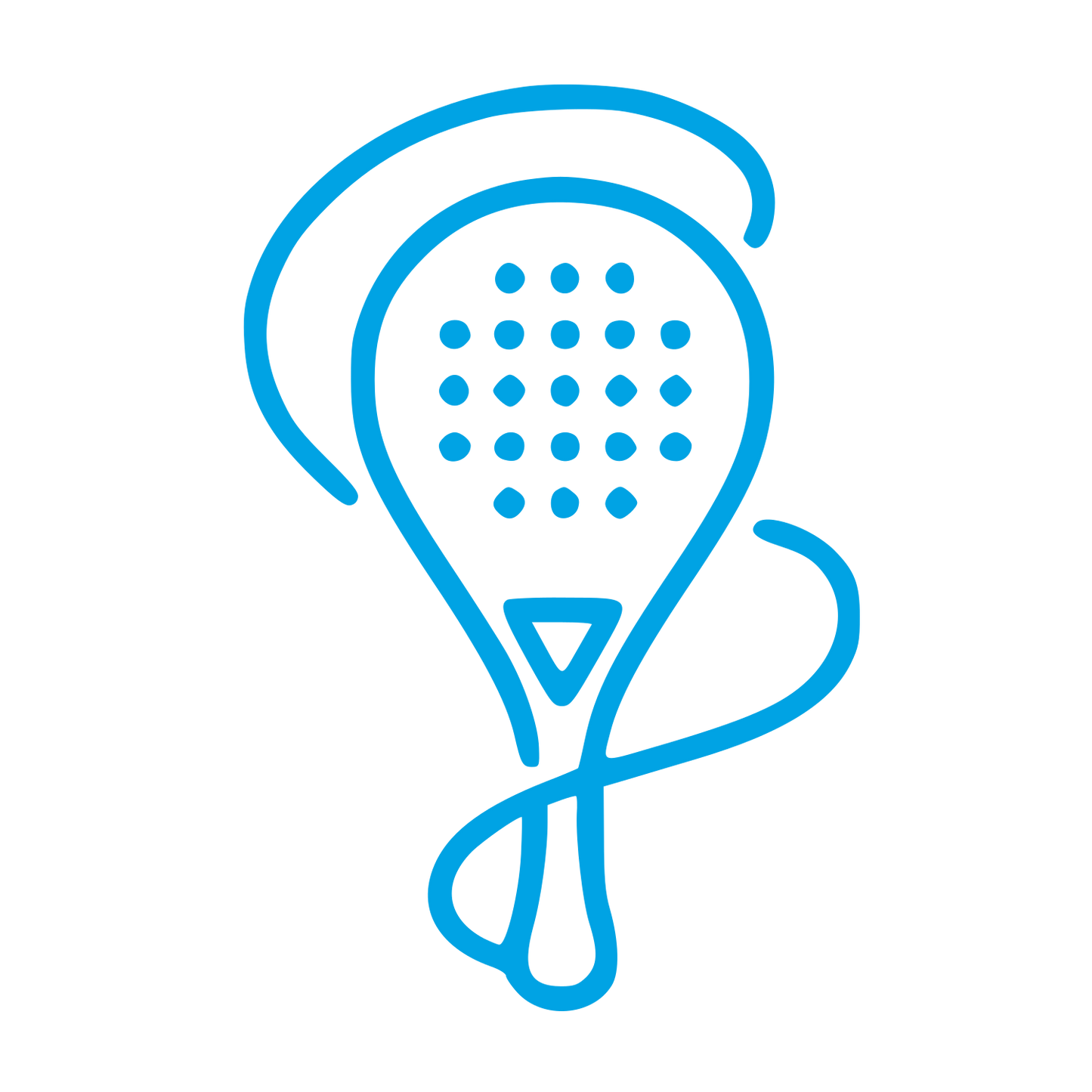 Monoline Padel Racket Logo #00a3e4