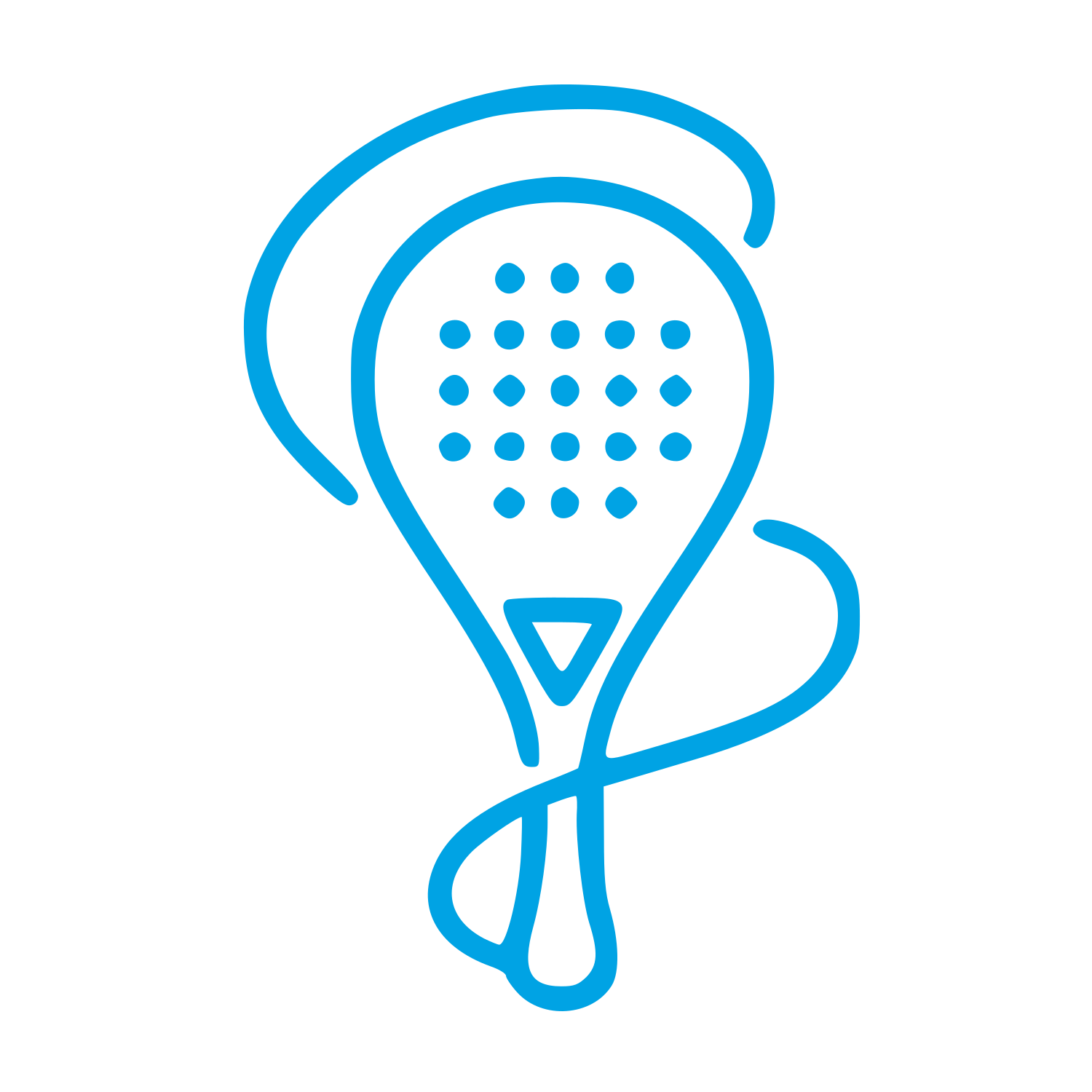 Monoline Padel Racket Logo #00a3e4