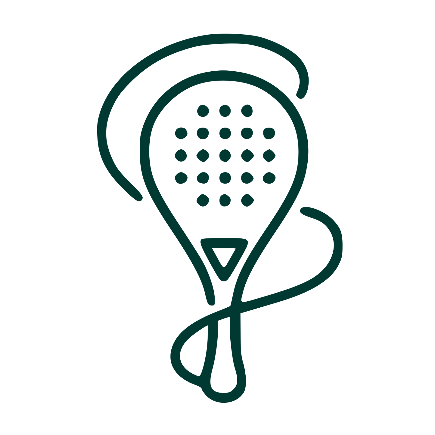 Monoline Padel Racket Logo #003932