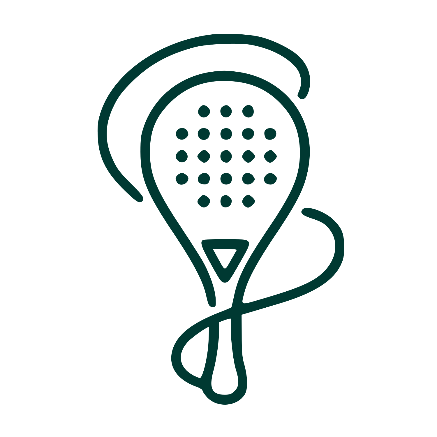 Monoline Padel Racket Logo #003932