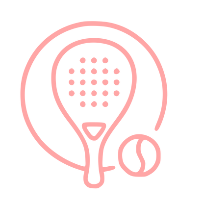 Monoline Padel Racket Logo #ffa6a6