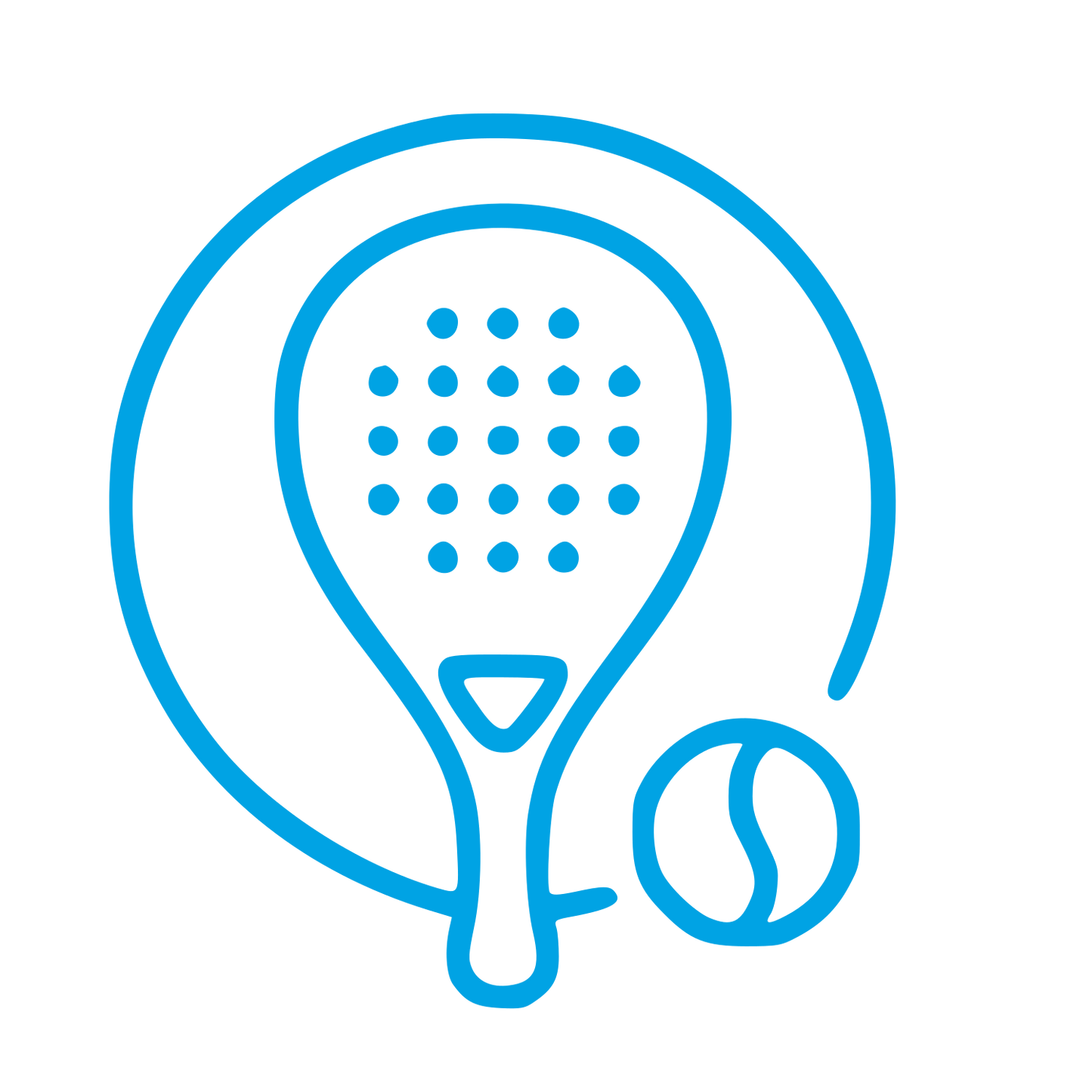 Monoline Padel Racket Logo #00a3e4