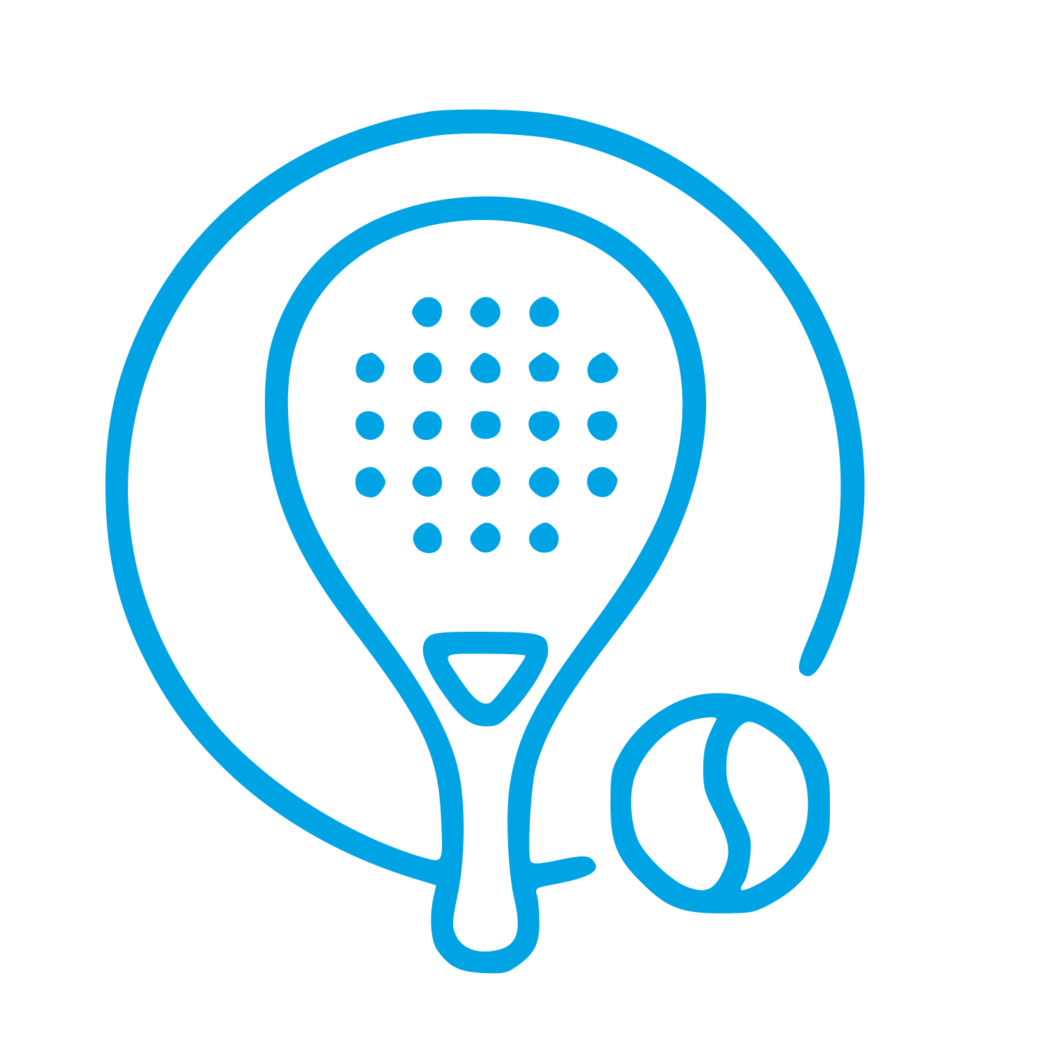 Monoline Padel Racket Logo #00a3e4