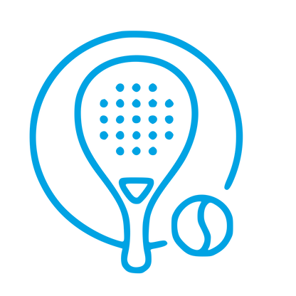 Monoline Padel Racket Logo #00a3e4