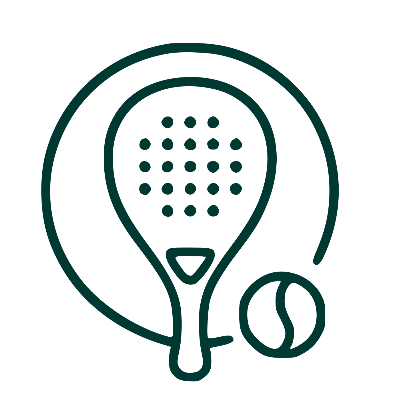 Monoline Padel Racket Logo #003932