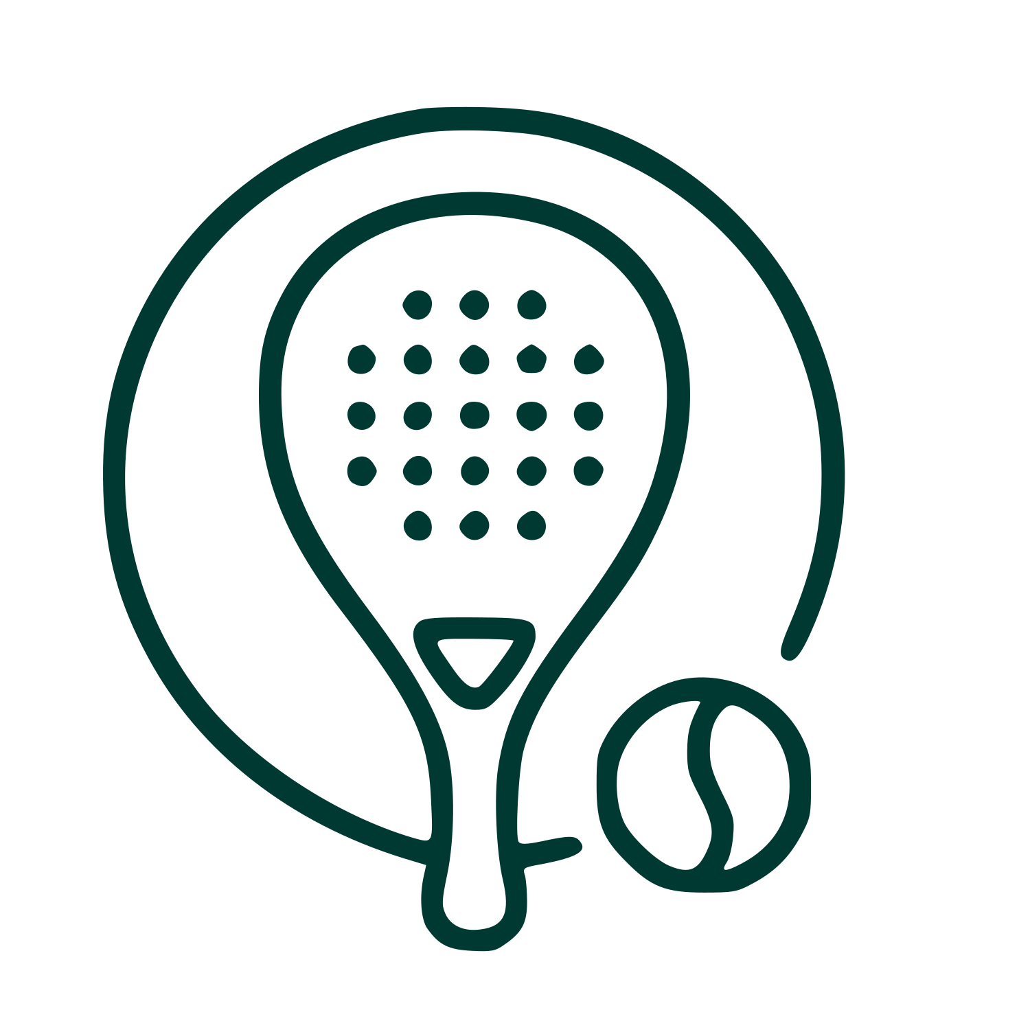 Monoline Padel Racket Logo #003932