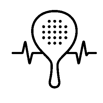 Padel Racket Heartbeat Logo