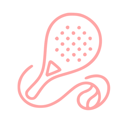 Monoline Padel Racket Logo #ffa6a6