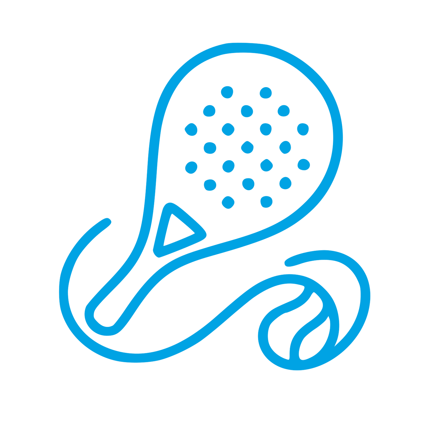 Monoline Padel Racket Logo #00a3e4