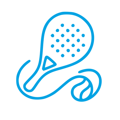 Monoline Padel Racket Logo #00a3e4