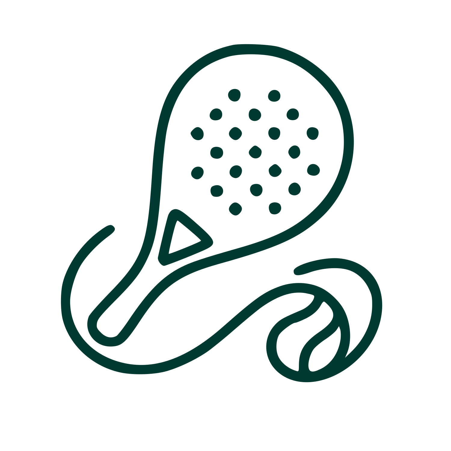 Monoline Padel Racket Logo #003932