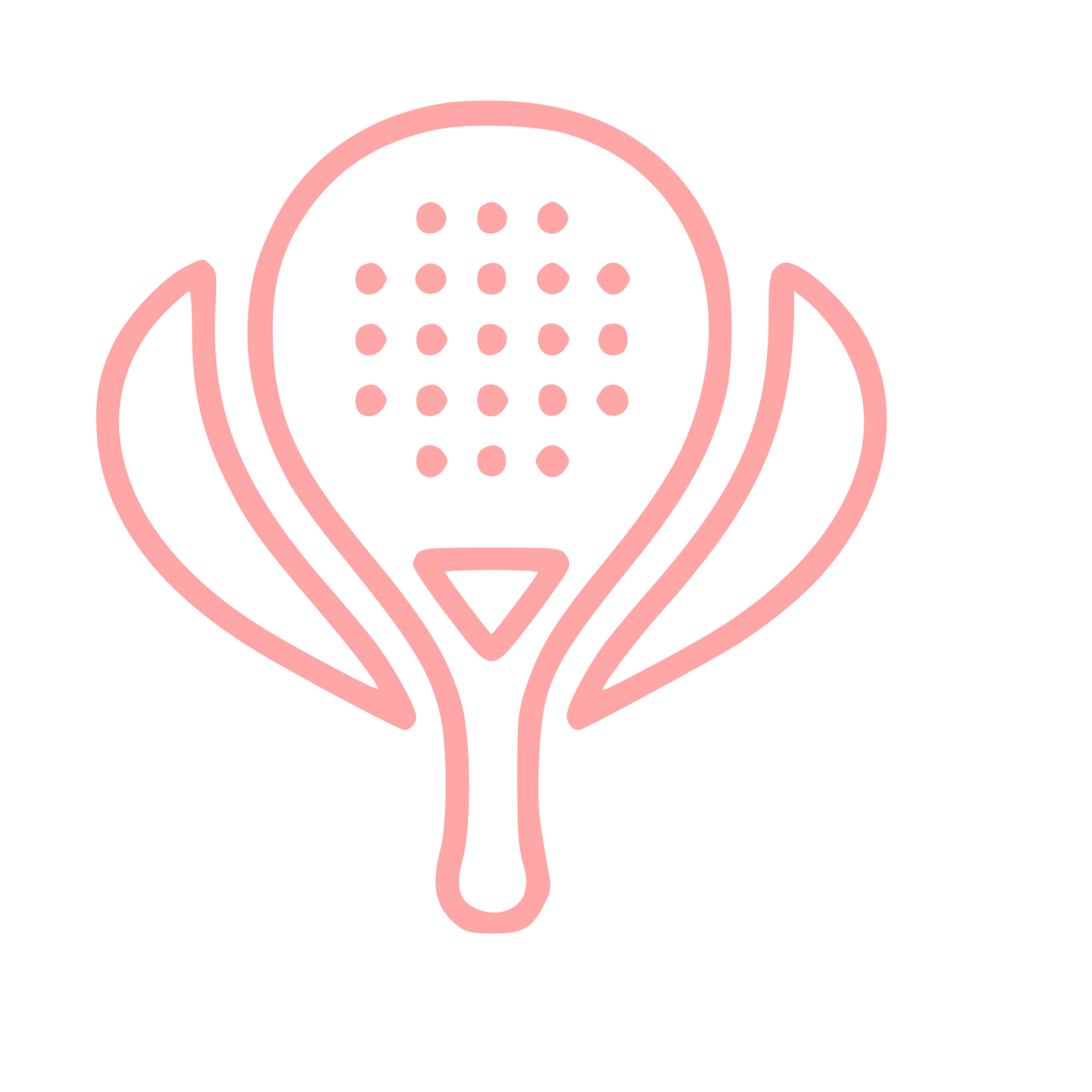 Monoline Padel Racket Logo #ffa6a6