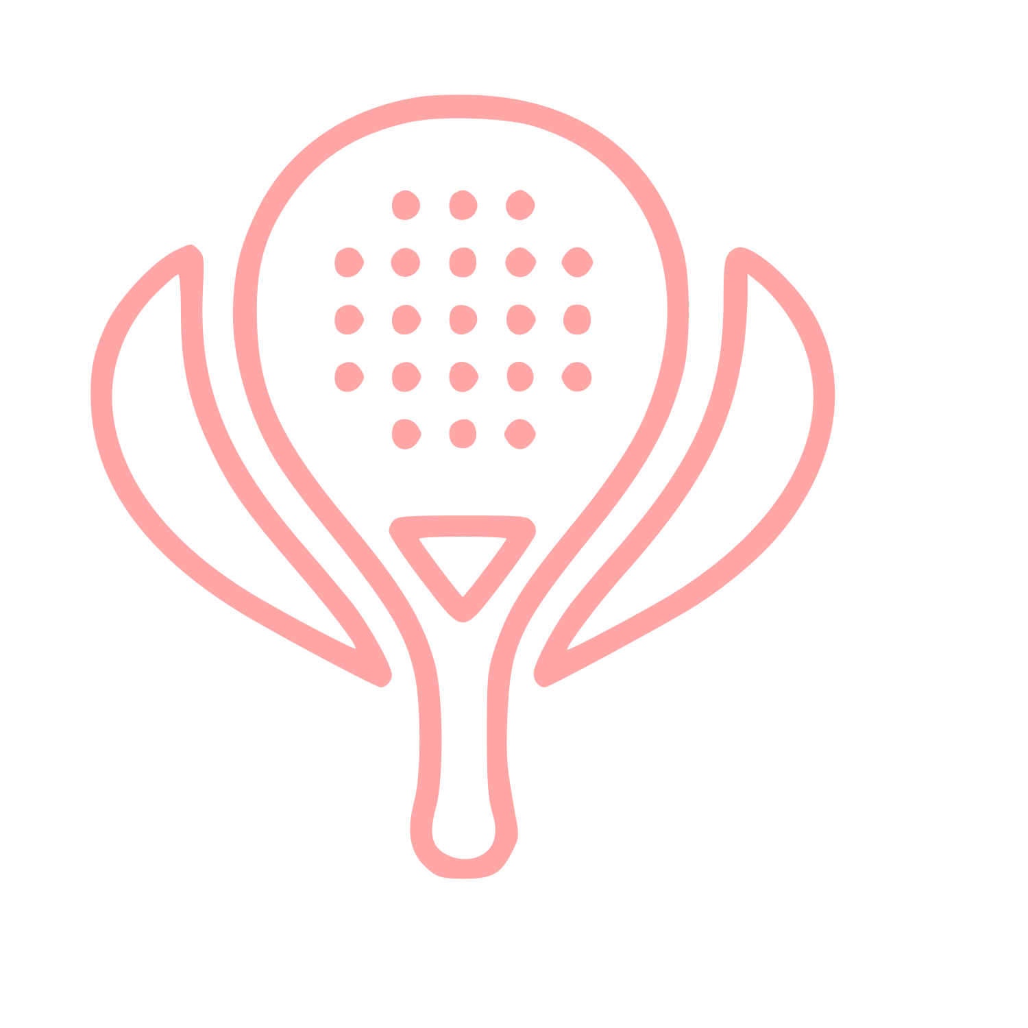 Monoline Padel Racket Logo #ffa6a6