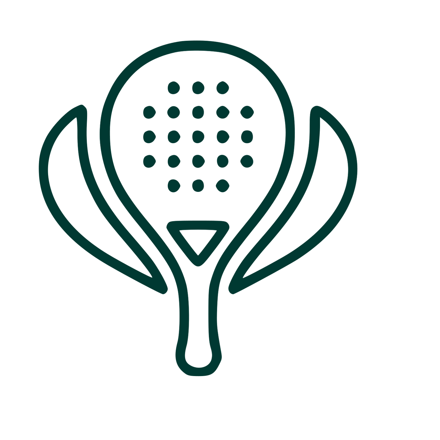 Monoline Padel Racket Logo #003932