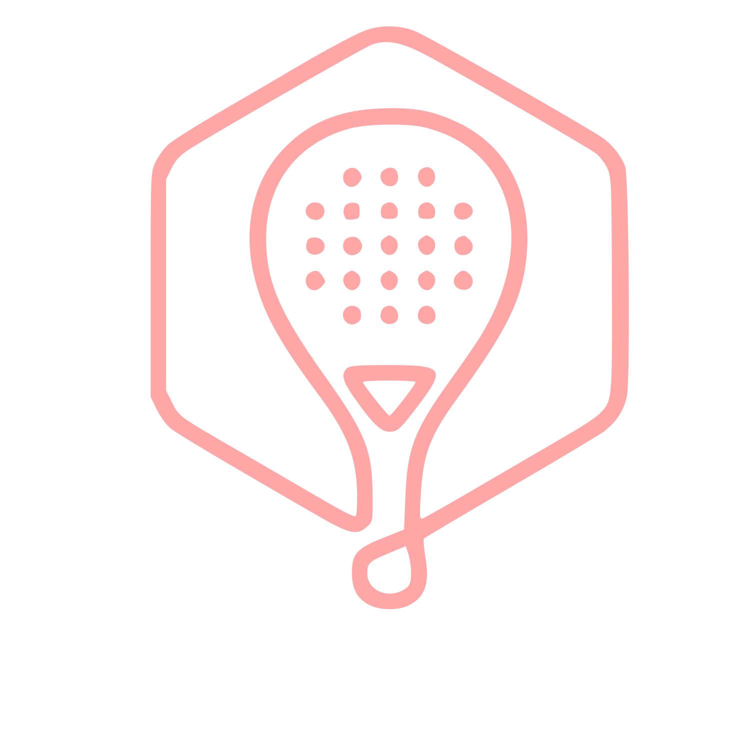 Monoline Padel Racket Logo #ffa6a6