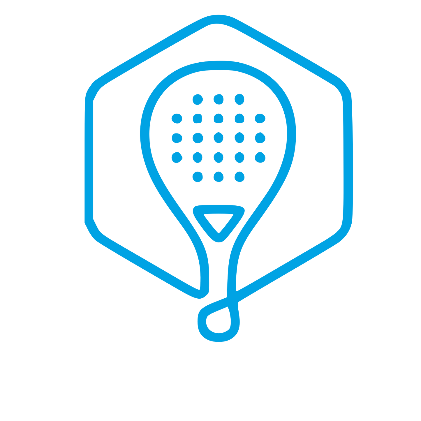 Monoline Padel Racket Logo #00a3e4