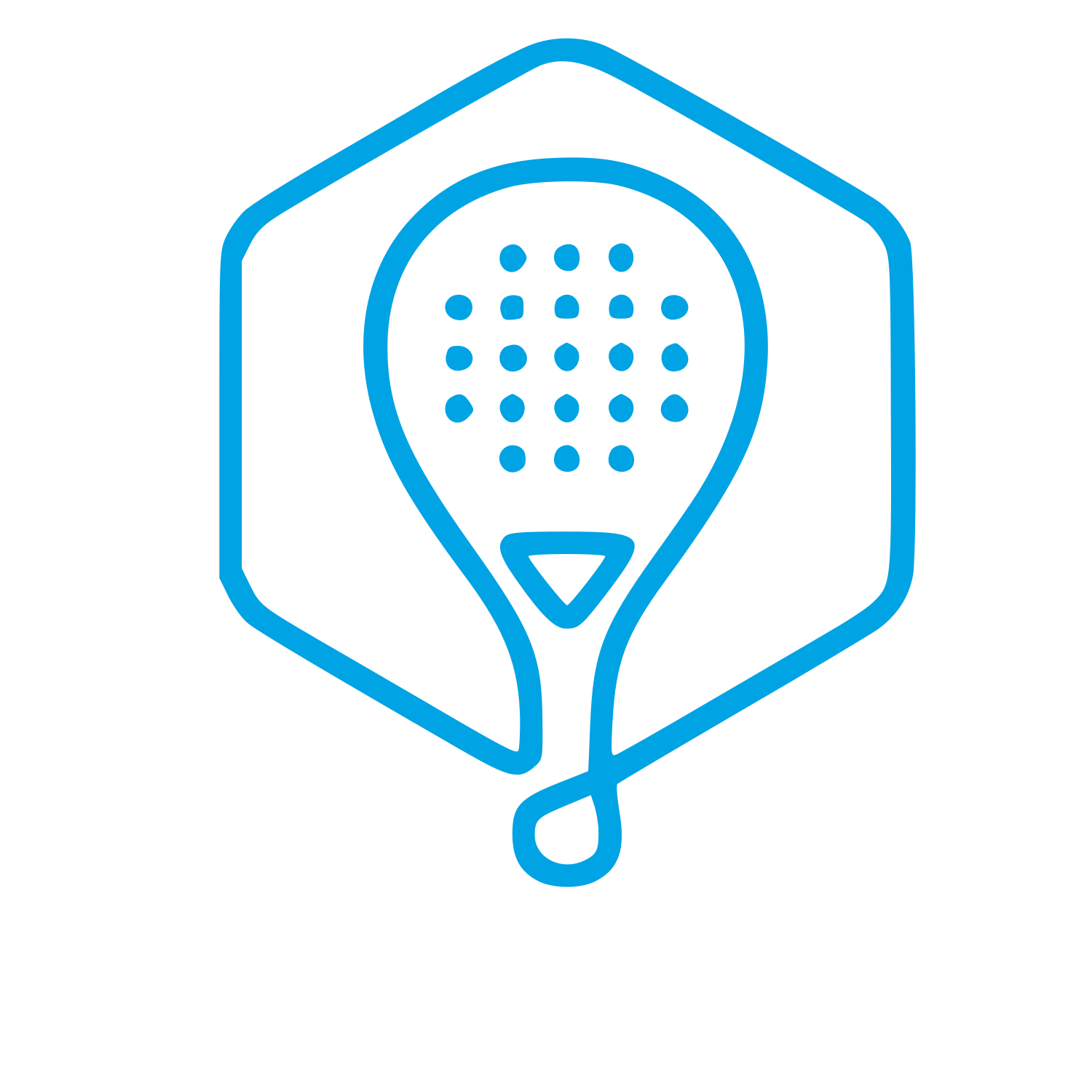 Monoline Padel Racket Logo #00a3e4
