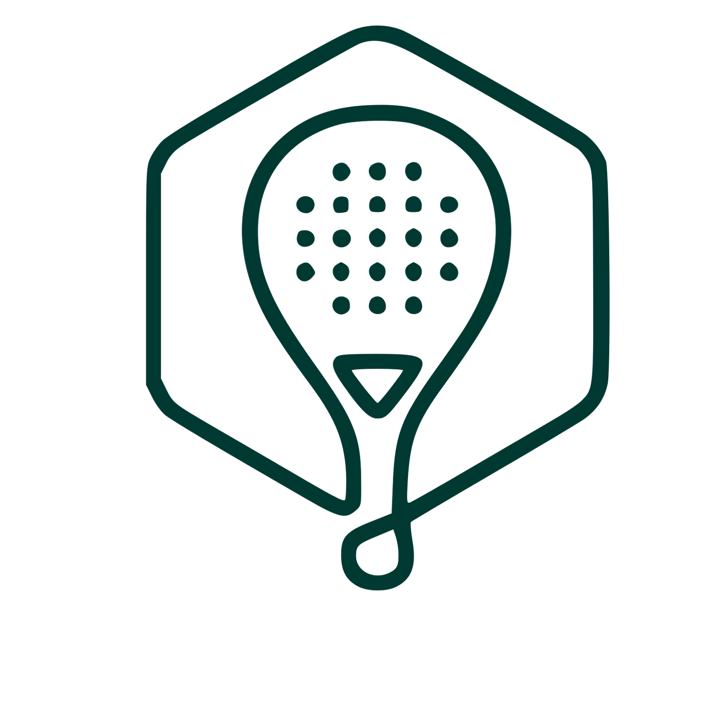 Monoline Padel Racket Logo #003932