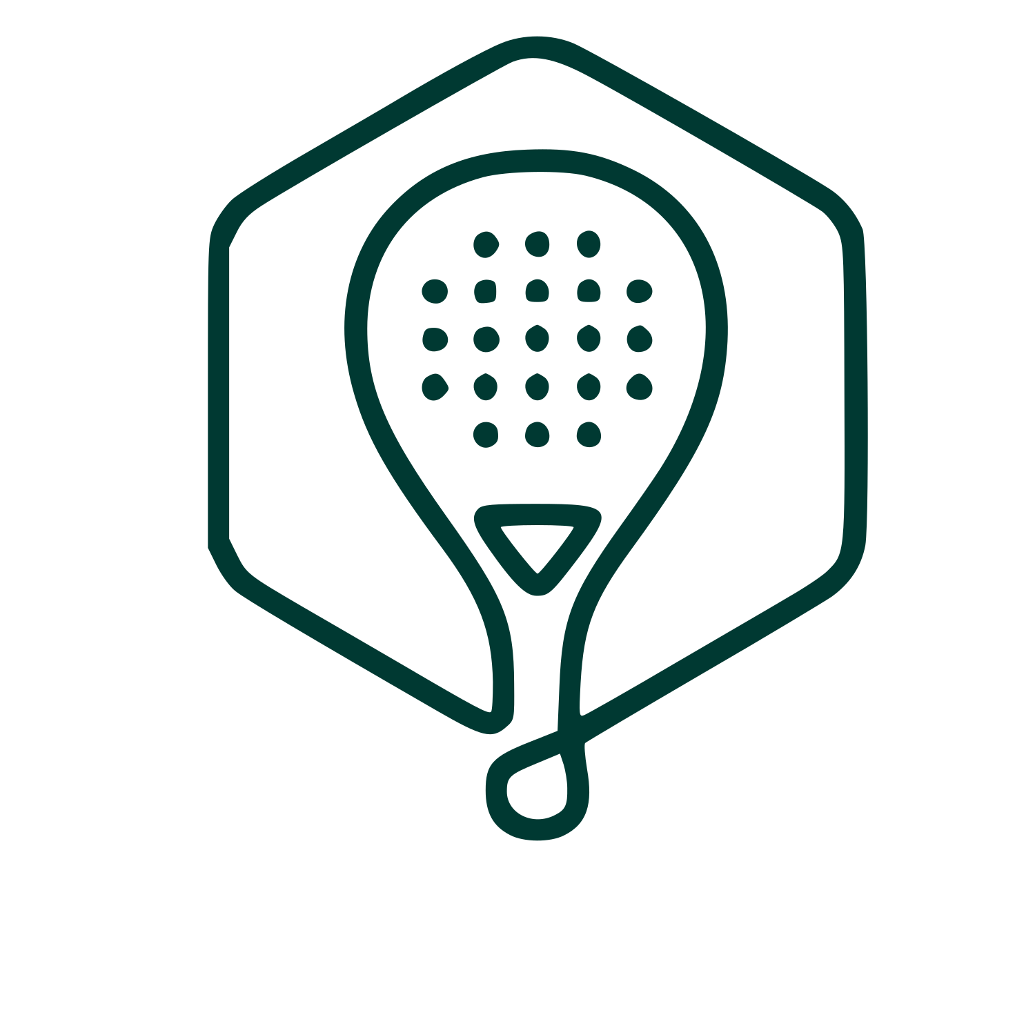 Monoline Padel Racket Logo #003932