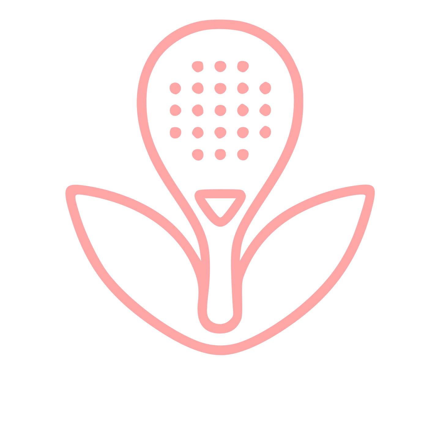 Monoline Padel Racket Logo #ffa6a6