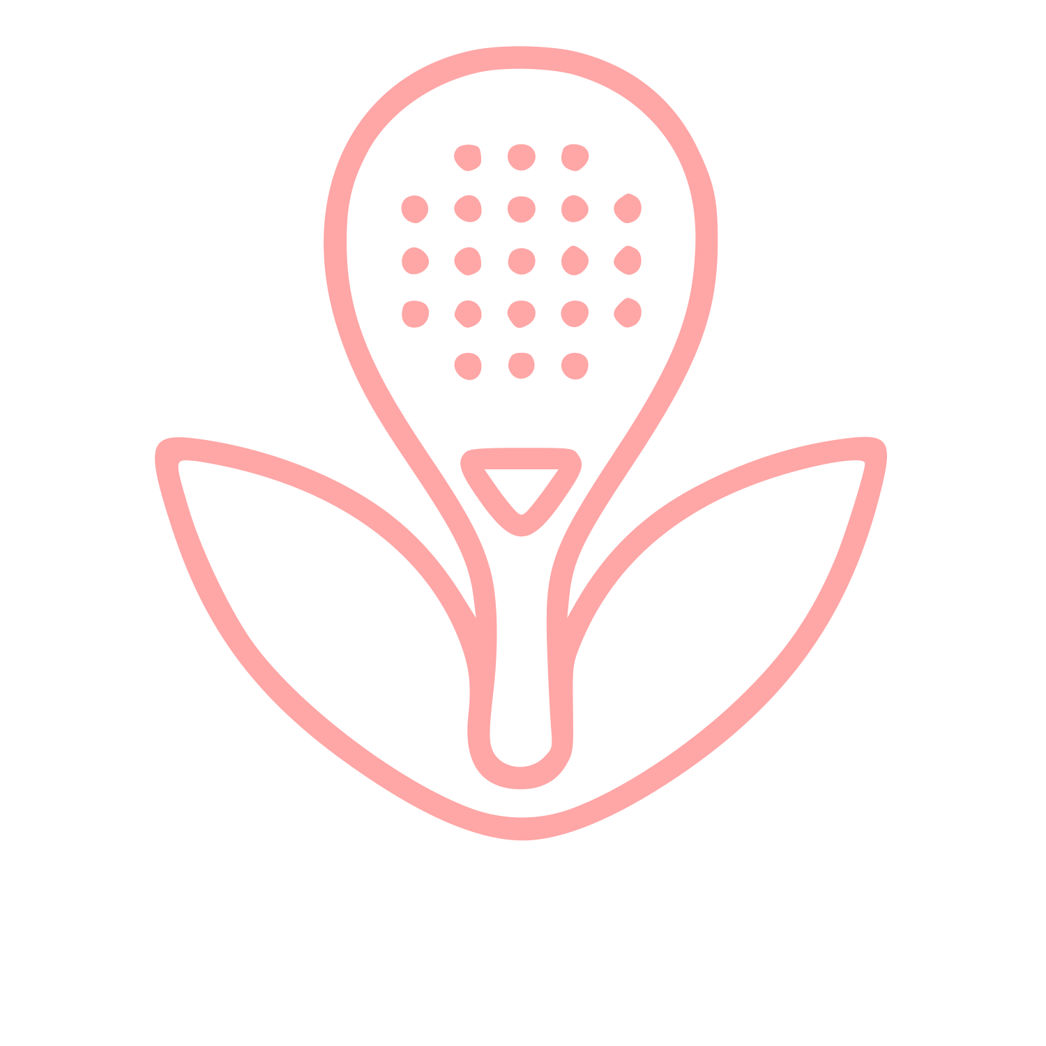 Monoline Padel Racket Logo #ffa6a6