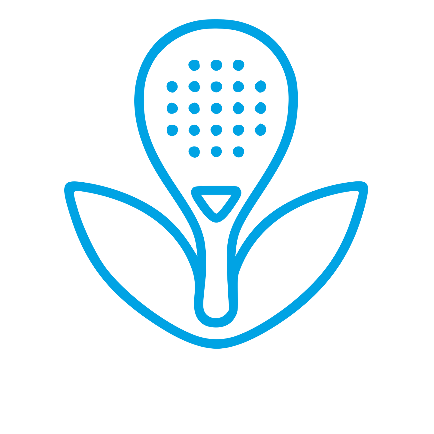Monoline Padel Racket Logo #00a3e4