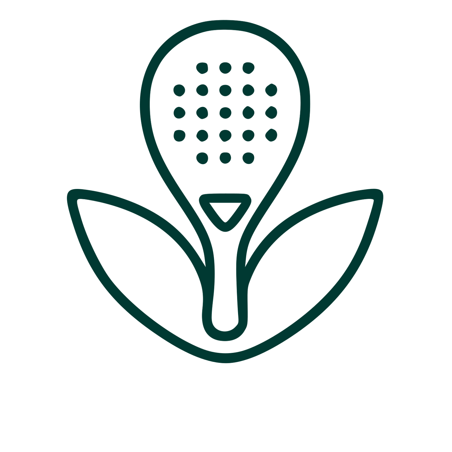 Monoline Padel Racket Logo #003932