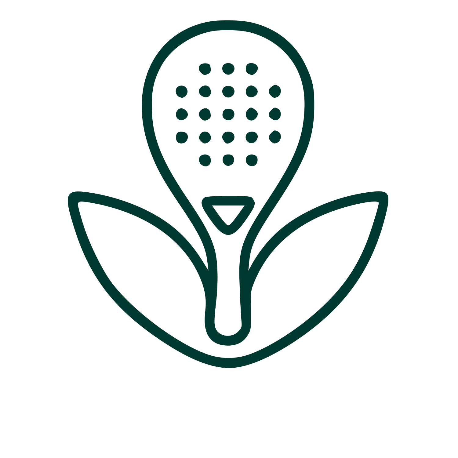 Monoline Padel Racket Logo #003932