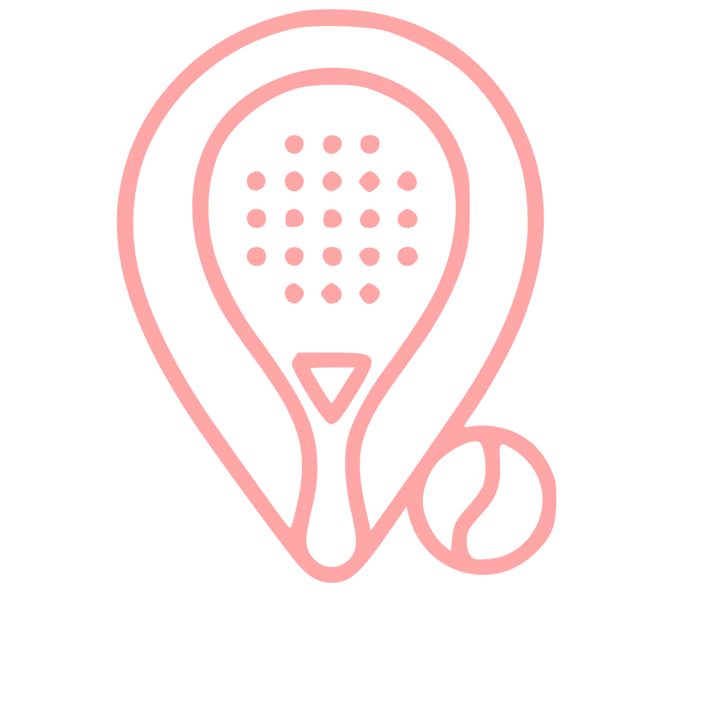 Monoline Padel Racket Logo #ffa6a6