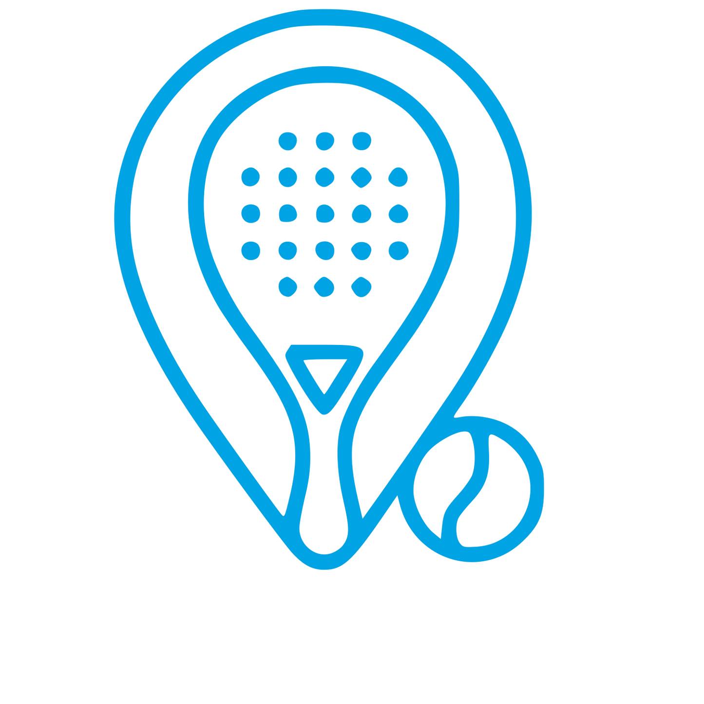 Monoline Padel Racket Logo #00a3e4