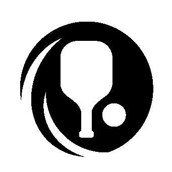 Pickleball Paddle Negative Space Logo