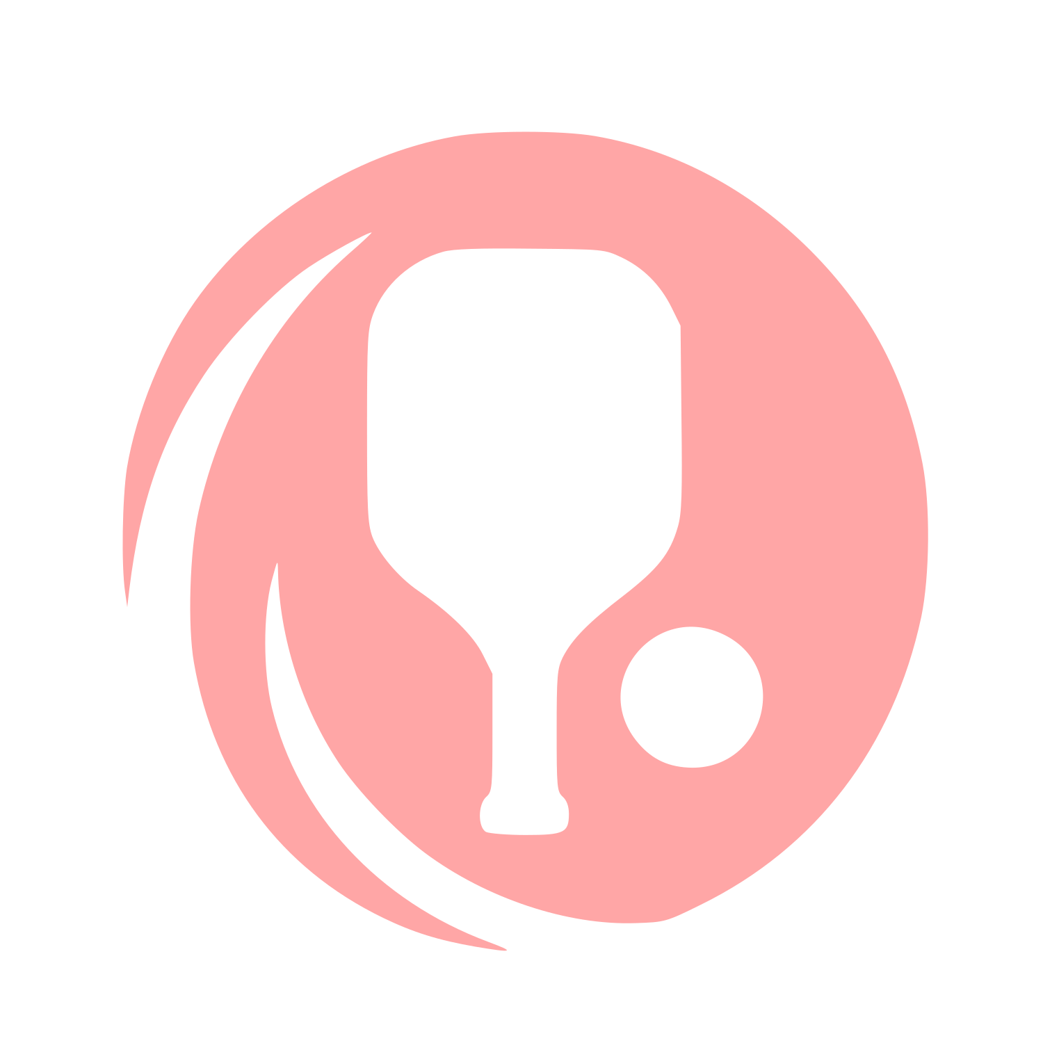 Pickleball Paddle Negative Space Logo #ffa6a6