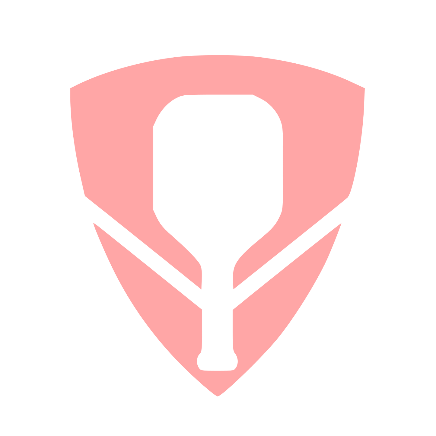 Pickleball Paddle Shield Logo #ffa6a6