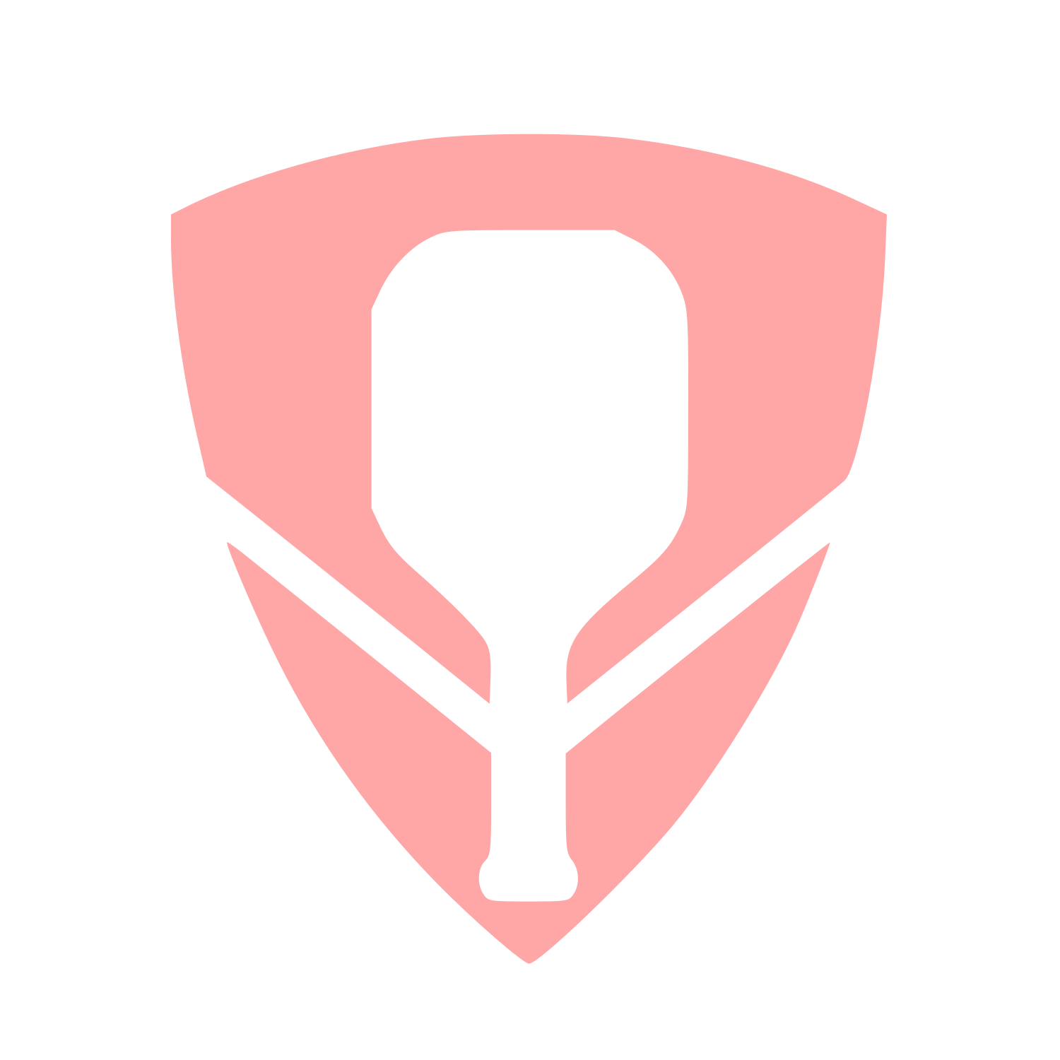 Pickleball Paddle Shield Logo #ffa6a6