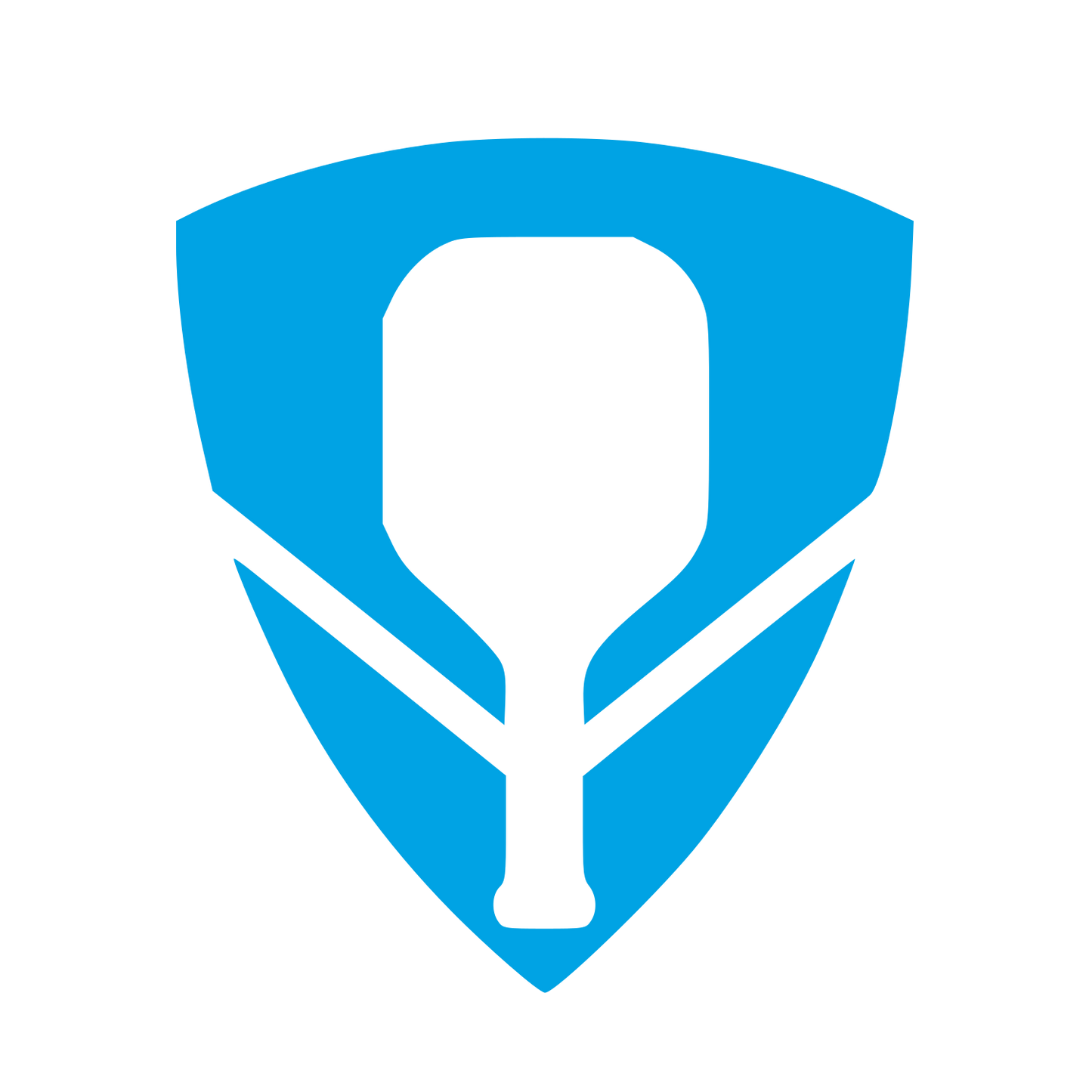 Pickleball Paddle Shield Logo #00a3e4