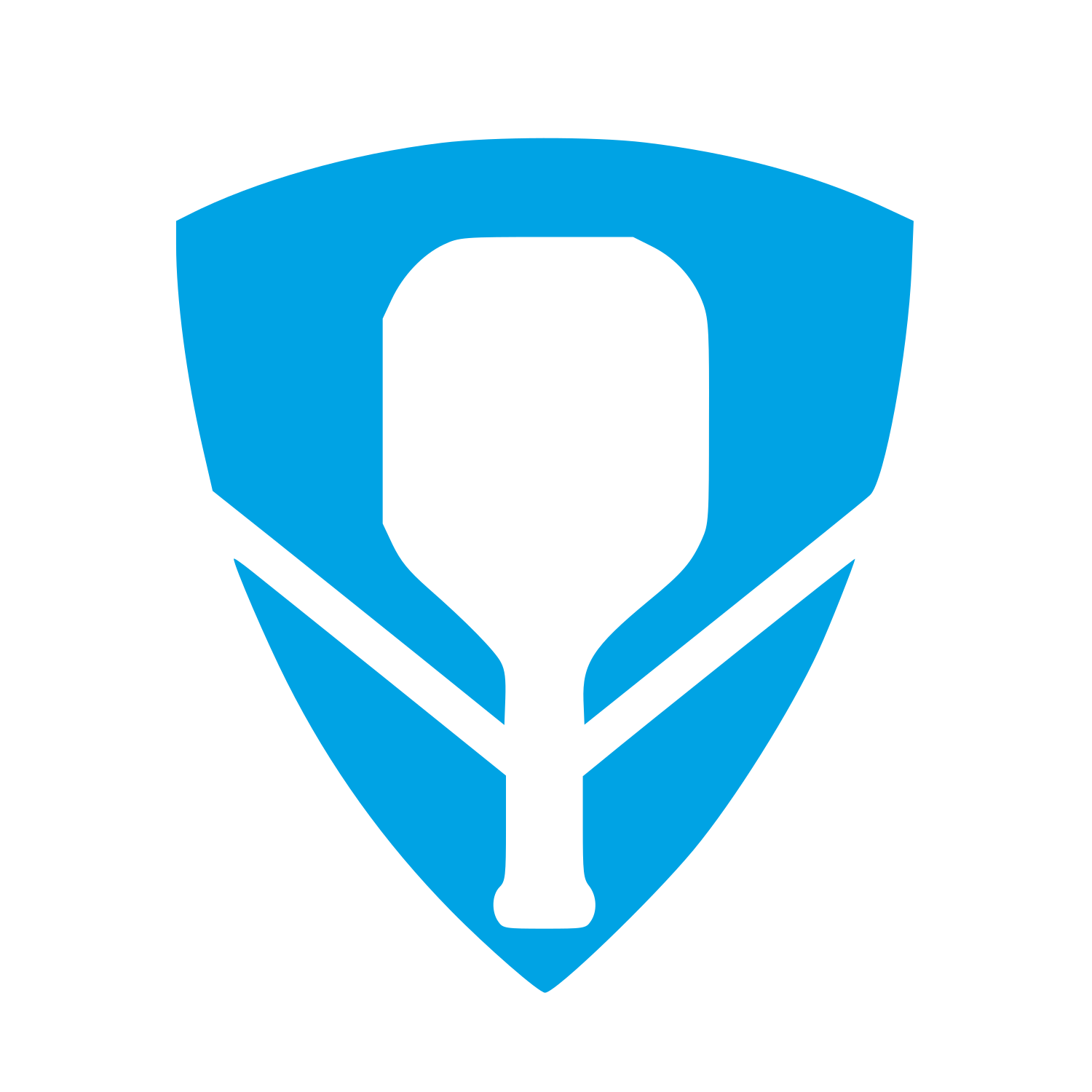 Pickleball Paddle Shield Logo #00a3e4