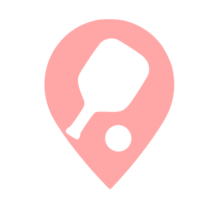 Pickleball Paddle Map Pin Logo #ffa6a6