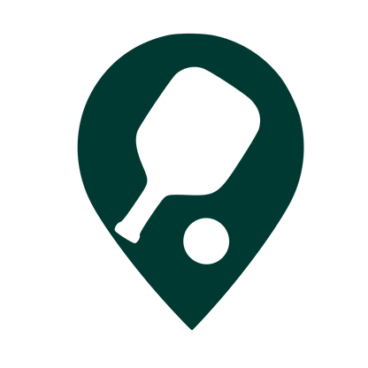 Pickleball Paddle Map Pin Logo #003932