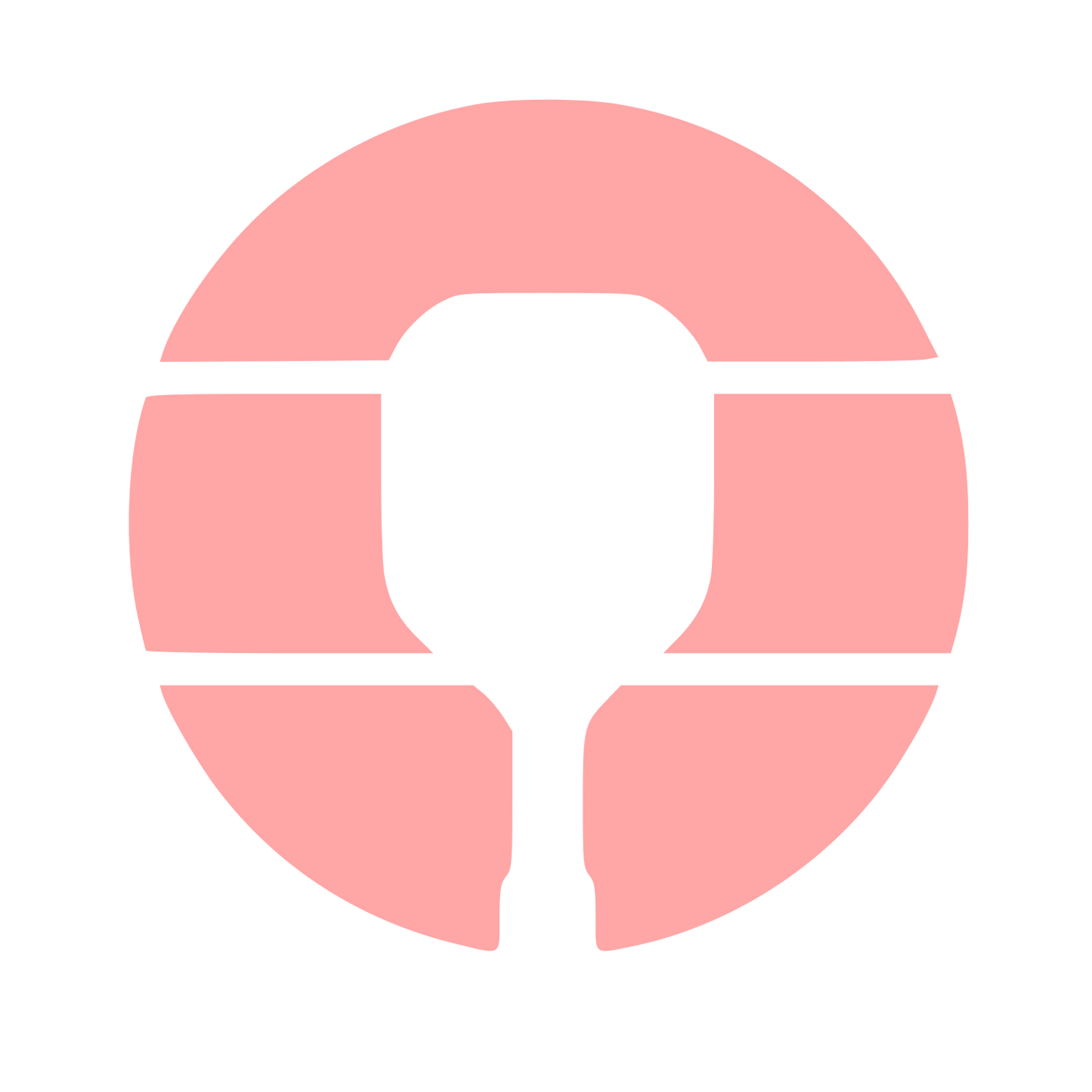 Pickleball Paddle Circle Logo #ffa6a6