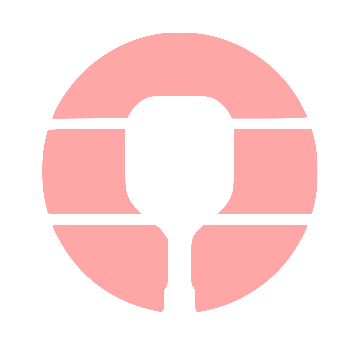 Pickleball Paddle Circle Logo #ffa6a6