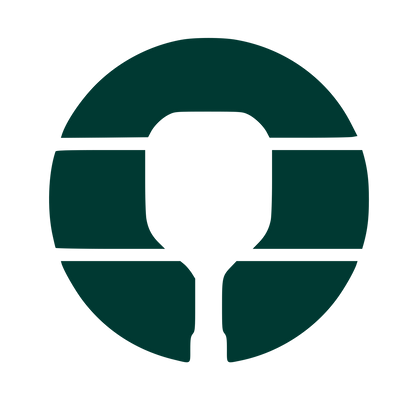 Pickleball Paddle Circle Logo #003932