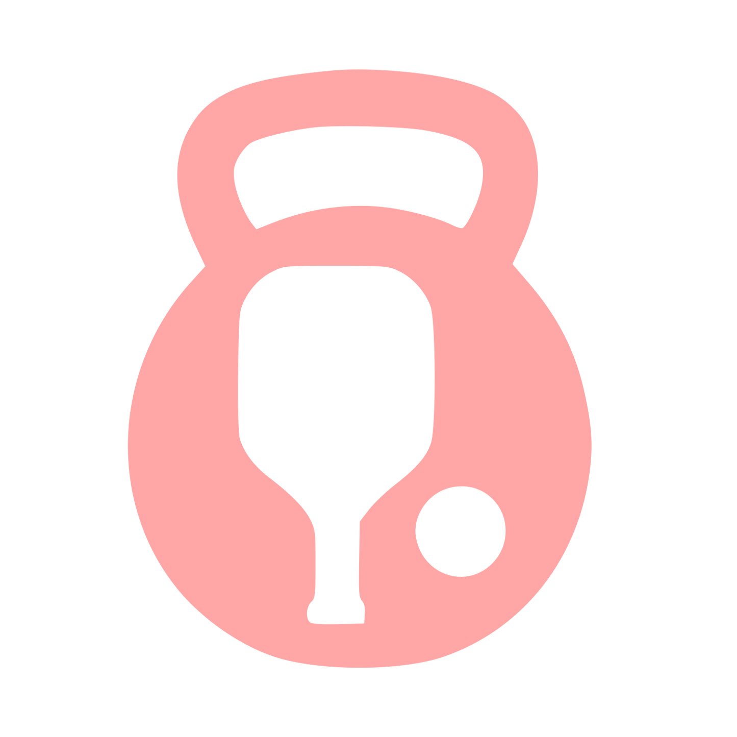 Kettlebell Pickleball Paddle Logo #ffa6a6