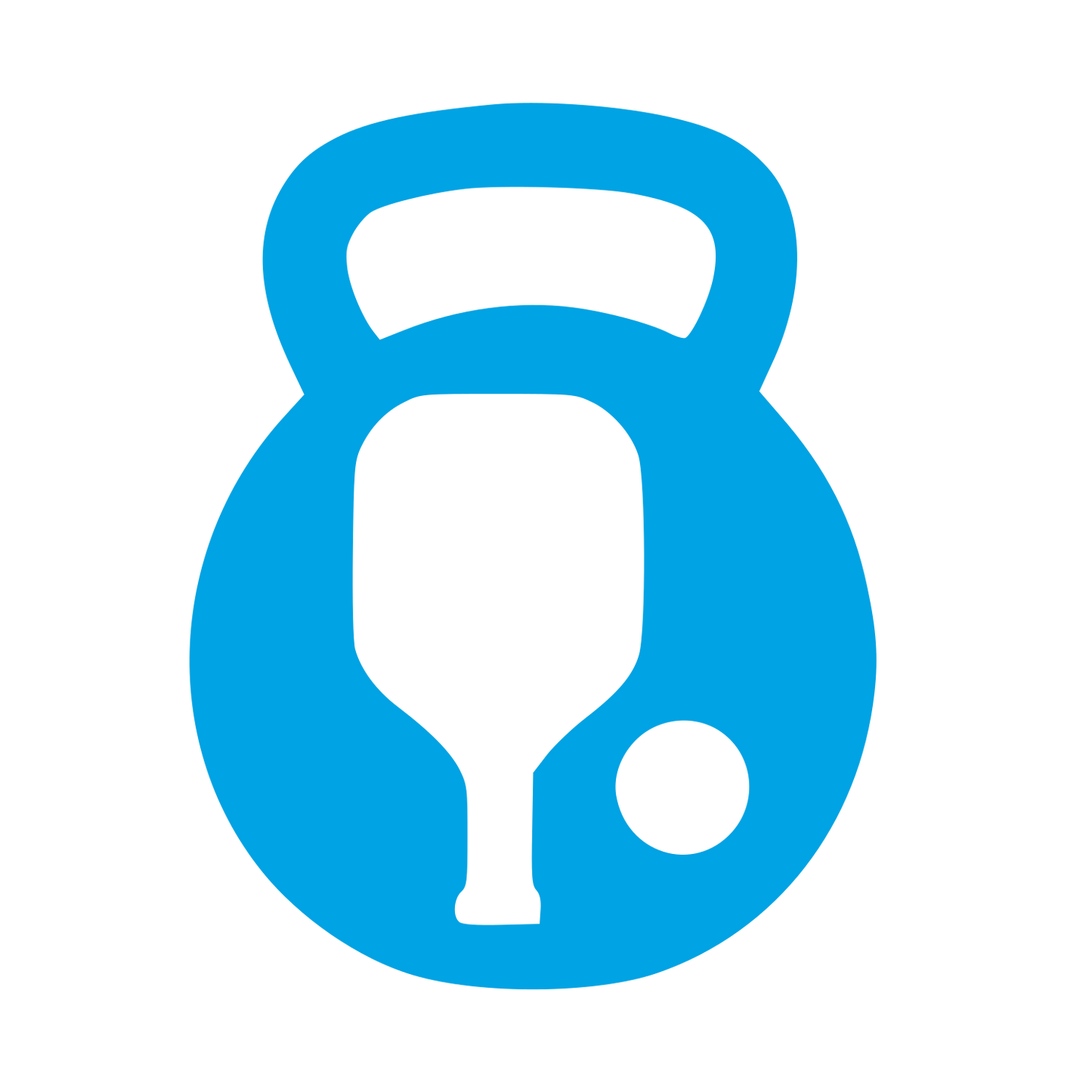 Kettlebell Pickleball Paddle Logo #00a3e4