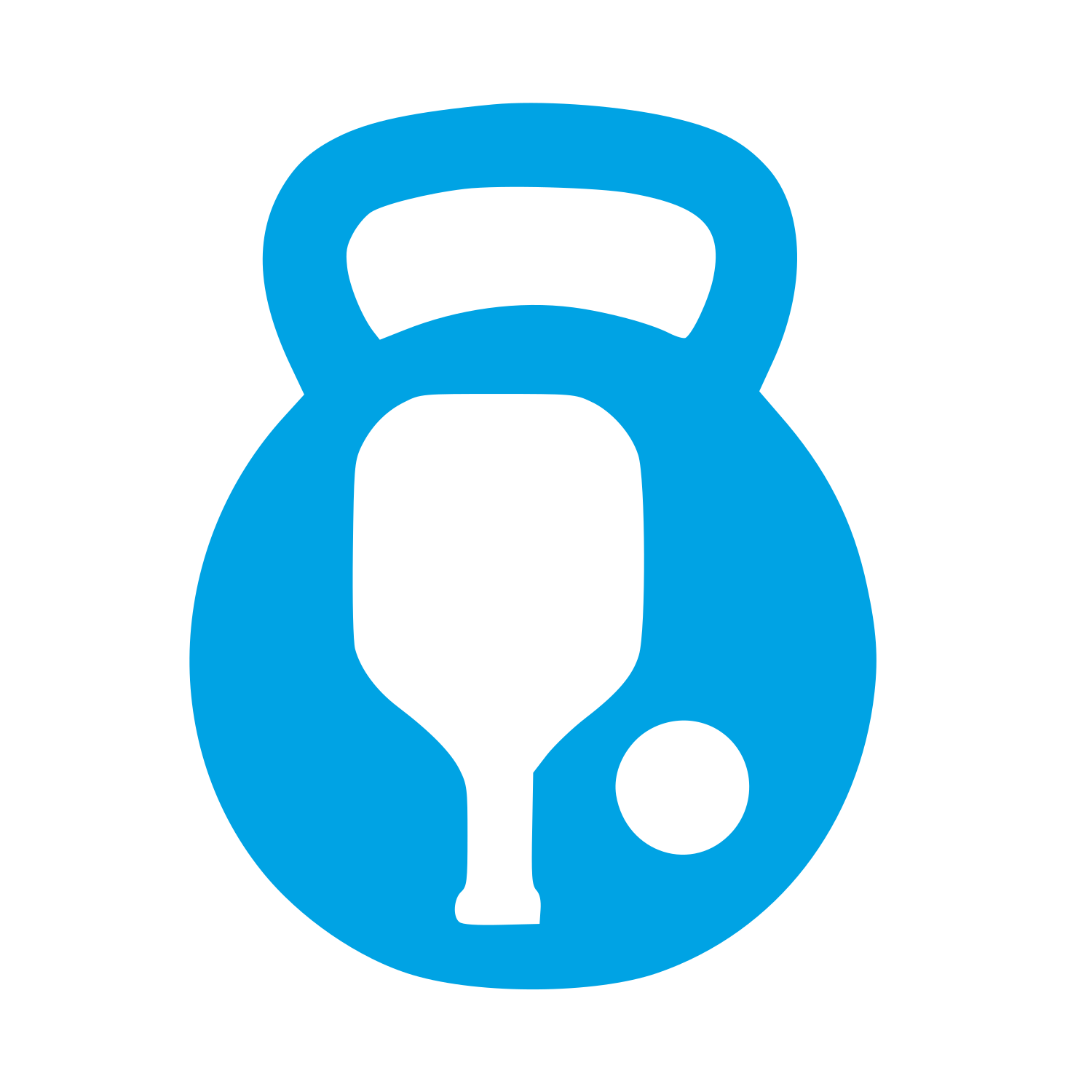 Kettlebell Pickleball Paddle Logo #00a3e4