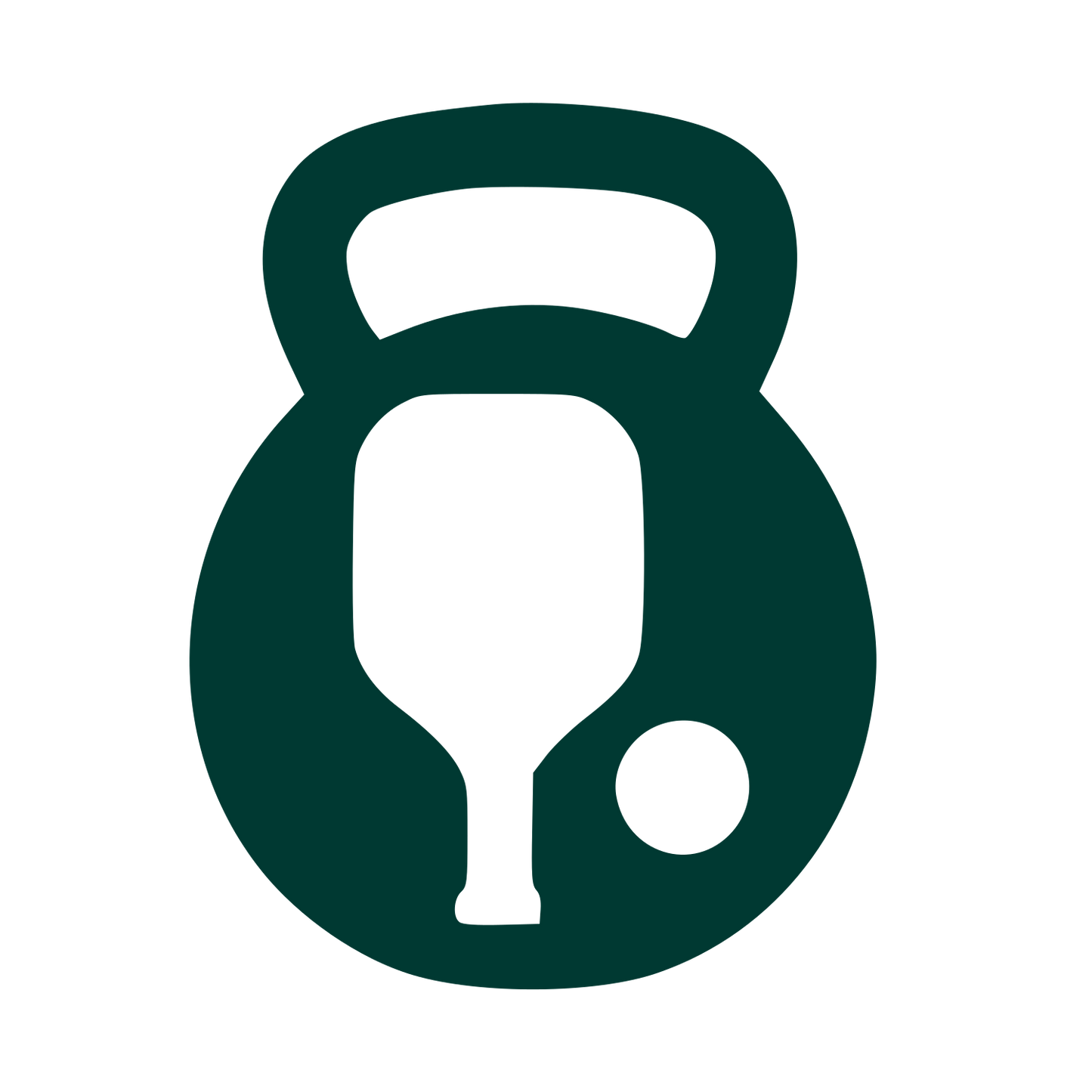 Kettlebell Pickleball Paddle Logo #003932