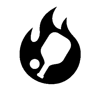 Flaming Pickleball Paddle Logo