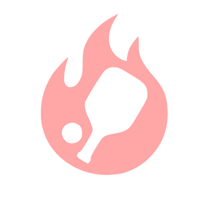 Flaming Pickleball Paddle Logo #ffa6a6